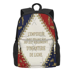Napoleonic French Regimental Flag 2 Backpacks Men's Backpacks Bags For Women