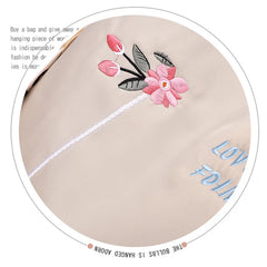 National Style 3D Embroidery Backpack Women's Anti-Splash Oxford Cloth