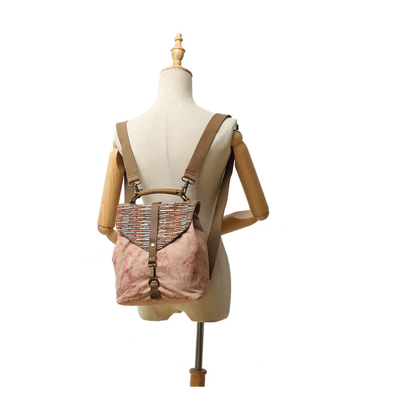 National Style Lady Backpack Women Casual Travel Rucksack