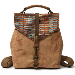 National Style Lady Backpack Women Casual Travel Rucksack