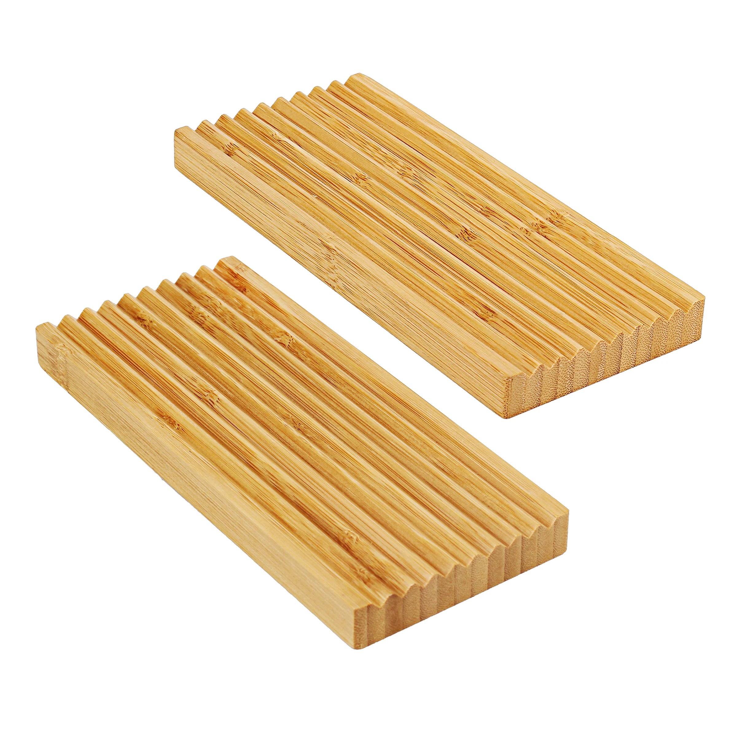 Bamboo Soap Dish Holder Storage Rack Plate Box Container Portable
