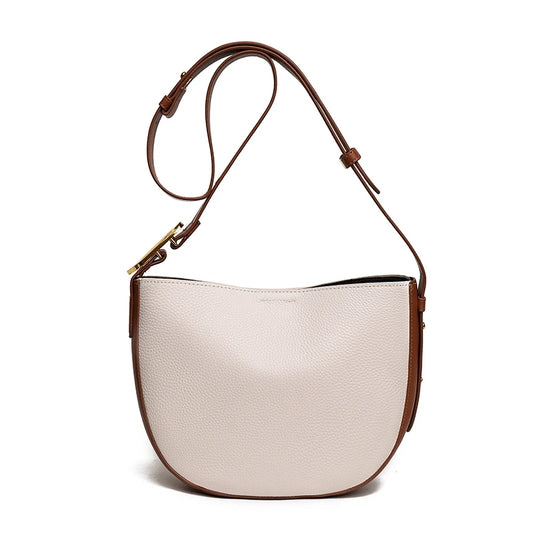 Soft Cow Leather Bucket Handbag for Women