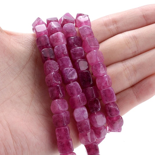 Natural Stone Crystal Beads for Jewelry Making DIY Bracelet Necklace 8x8mm