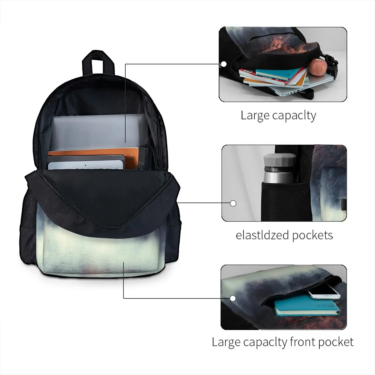 Eco-Friendly River Backpack - Fall At The River Men's & Women's Backpack
