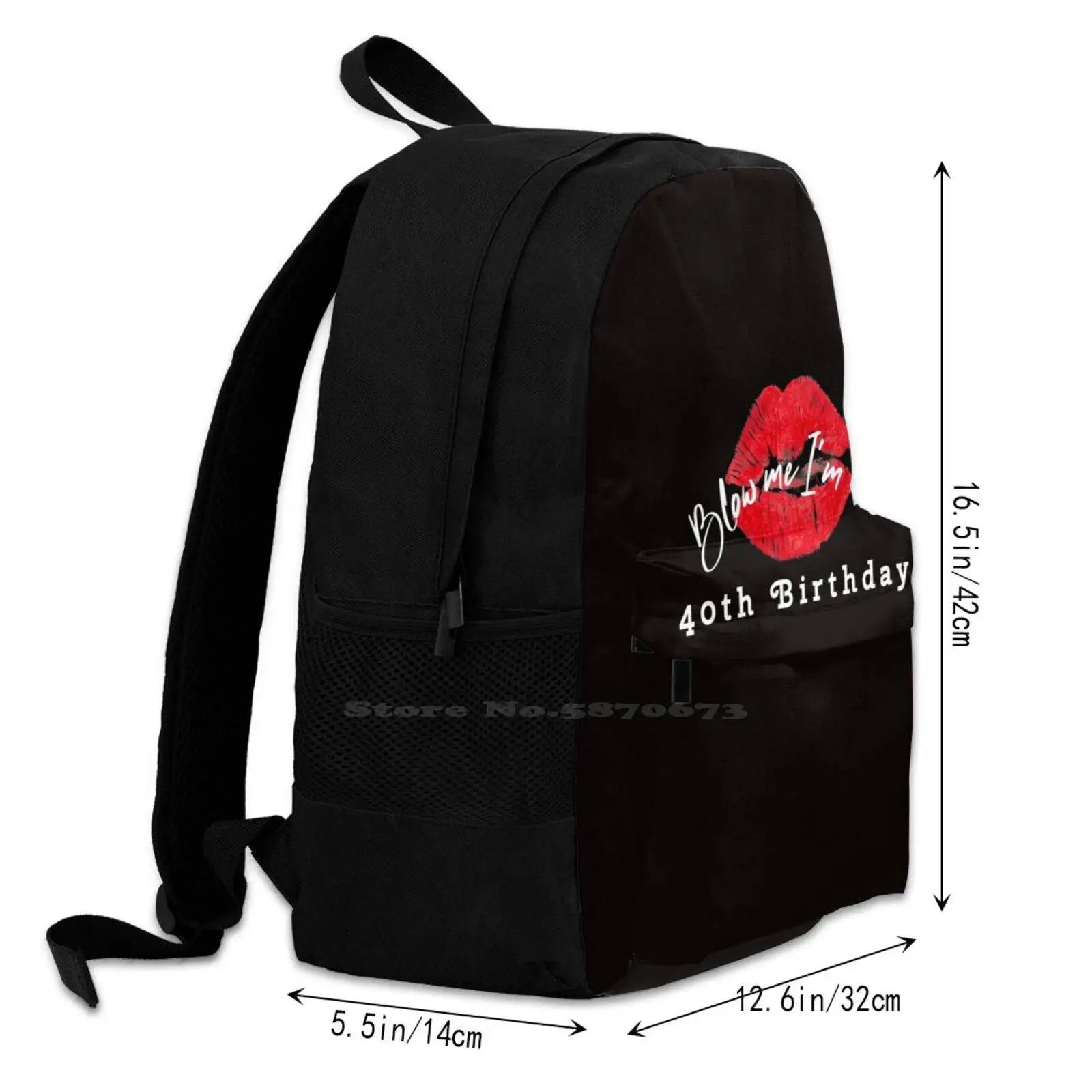 Naughty 40Th Birthday Large Capacity Backpack Laptop Travel Bags