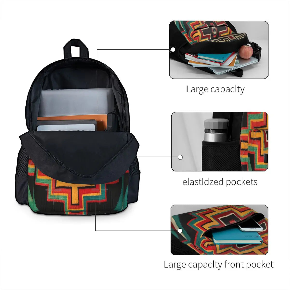 Navajo Indian Weave Art 1900 Backpacks Men's Backpacks Bags