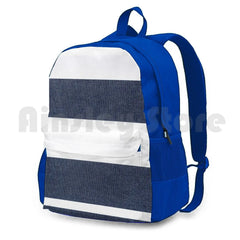 Navy & Stripes Outdoor Hiking Backpack Waterproof Camping Travel Mens