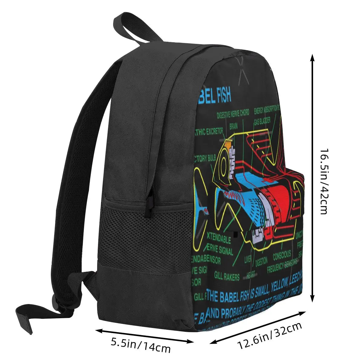 Ndvh Babel Fish H2G2 Backpacks Men's Backpacks Bags For Women