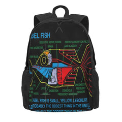 Ndvh Babel Fish H2G2 Backpacks Men's Backpacks Bags For Women
