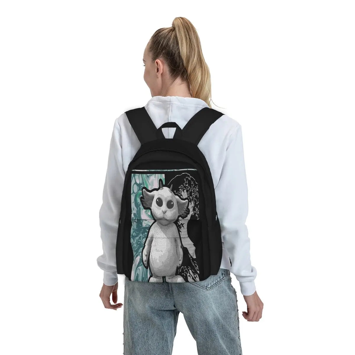 Ned Vaporwave Backpacks Men's Women's School Bag
