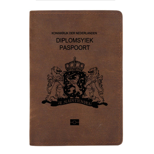 Nederland Dutch Passport Case Leather Cover