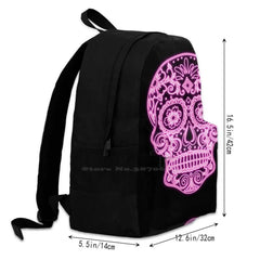Neon Skull Travel Backpack Bag