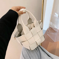 Mini Woven Crossbody Bag for Women, High-quality Handheld Bucket Bag