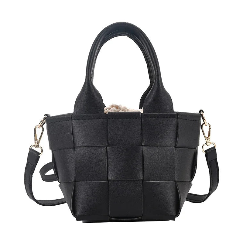 Mini Woven Crossbody Bag for Women, High-quality Handheld Bucket Bag