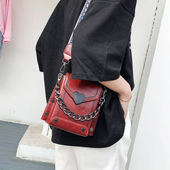 Wild Texture Messenger Bag with Wide Shoulder Strap