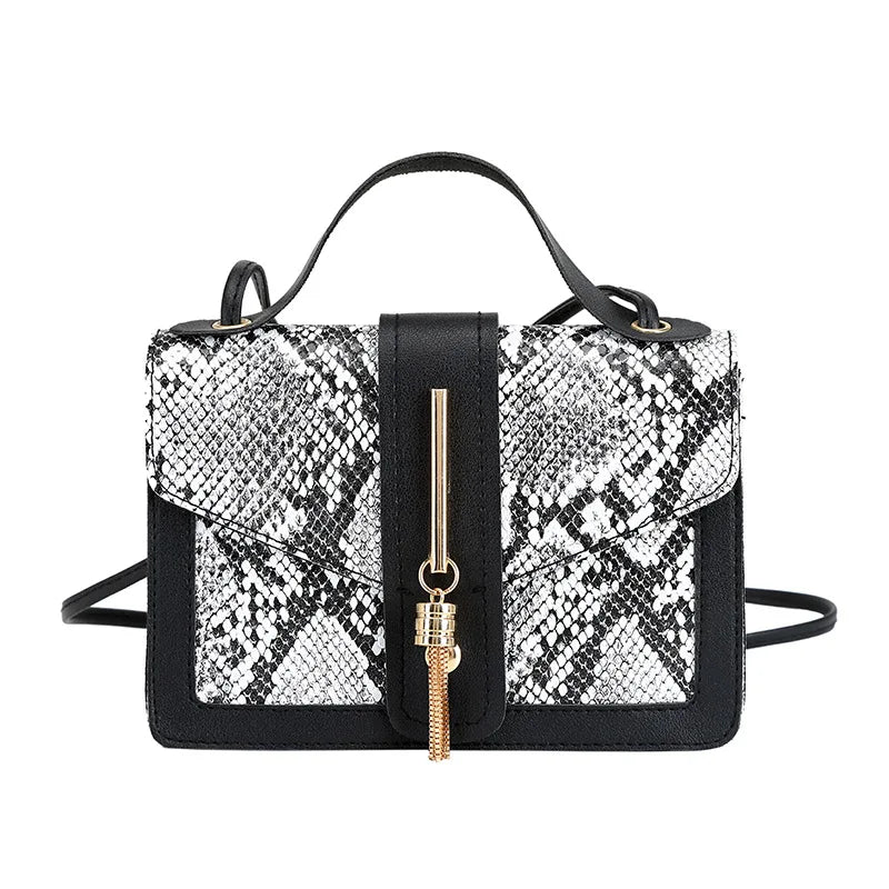 Snake Pattern Pendant Women's Shoulder Bag Hand Bag Single Shoulder Cross Bag