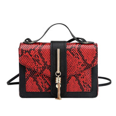 Snake Pattern Pendant Women's Shoulder Bag Hand Bag Single Shoulder Cross Bag