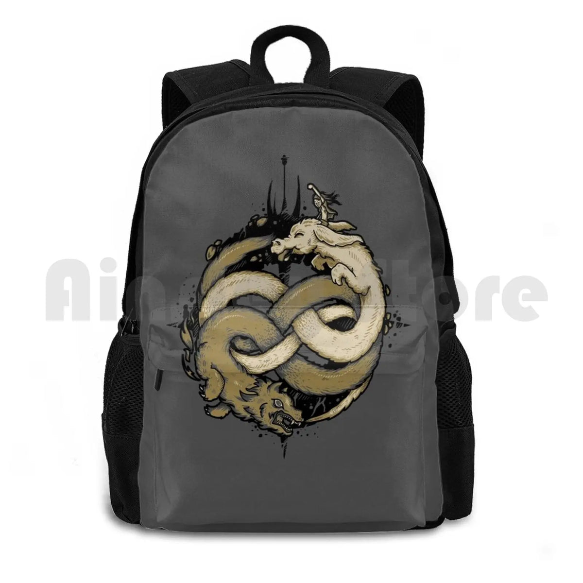Neverending Fight Outdoor Hiking Backpack Riding Climbing Sports Bag