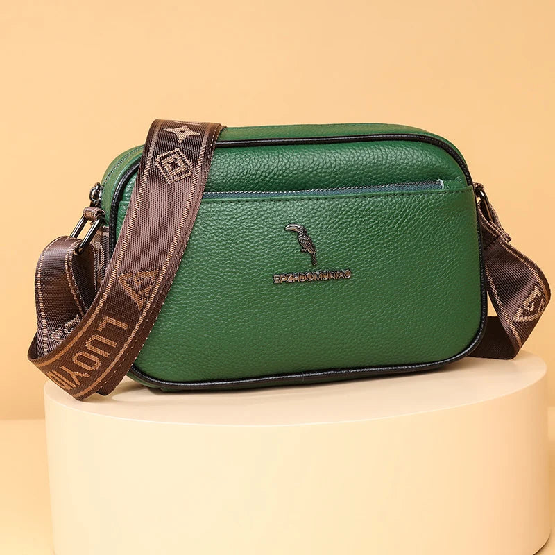 Small Shoulder Bags For Women Solid Wide Strap Crossbody Bag