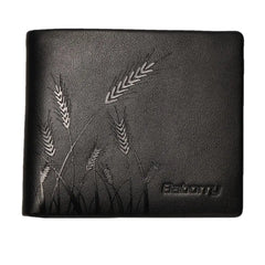 Genuine Leather Bifold Wallet Men Purses