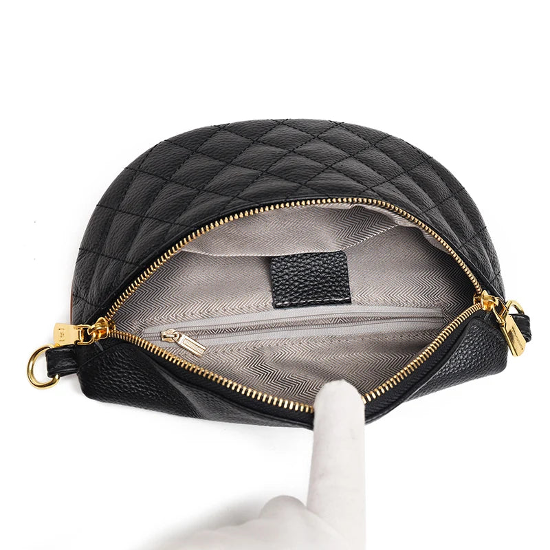 100% Leather Women Handbags Cowhide Ladies Messenger Bag