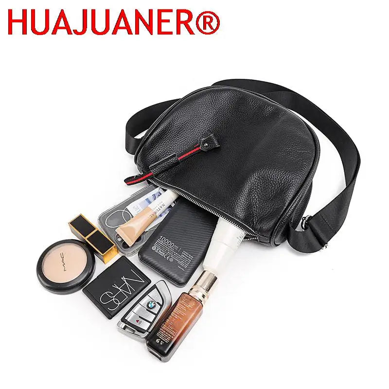 Vintage Crossbody Leather Cell Phone Shoulder Bag for Women