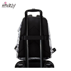 15.6 inch Travel Marble Large Backpack Women USB School Backpack