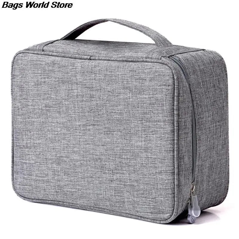 Travel Cable Organizer Case with Adjustable Divides