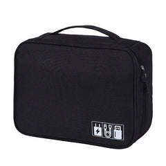 Travel Cable Organizer Case with Adjustable Divides