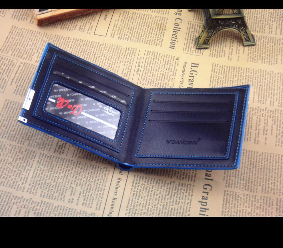 Men's Vintage Short Wallet Coin Purse ID Card Case