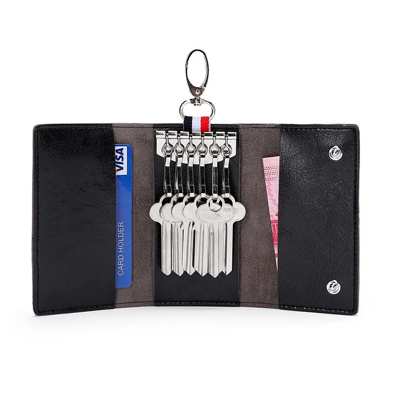 PU Leather Car Key Holders Keys Organizer Key Wallets Car Keychain 6 Colors