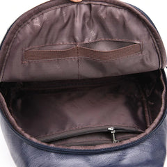 Vintage Leather Women Backpack High Female Travel Backpack
