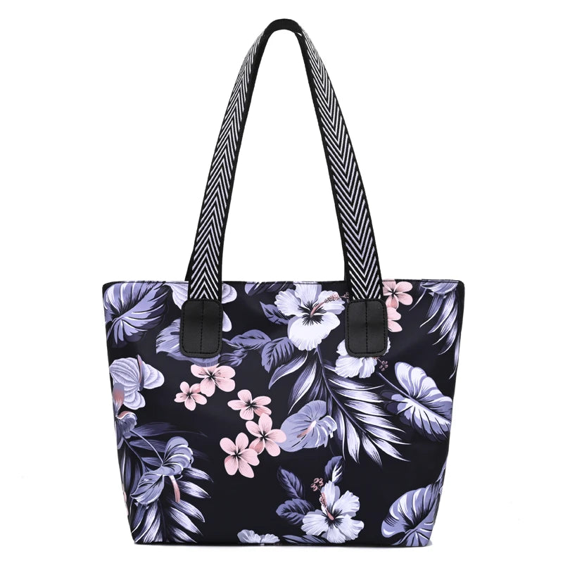 Floral Pattern Ladies Shoulder Bag Large Travel Handbag