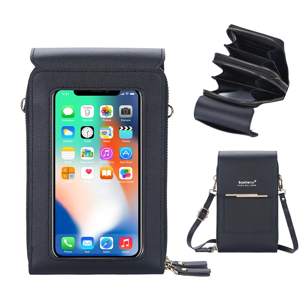 Women's Mobile Phone Bag Versatile Women's Bag With Diamond Buckle