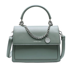 Small Pu Leather Shoulder Bag for Girls Green Yellow B069