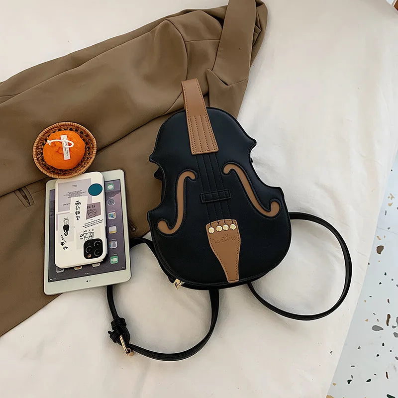 Vintage Violin Shoulder Bag Crossbody Bag for Women Purses and Handbags