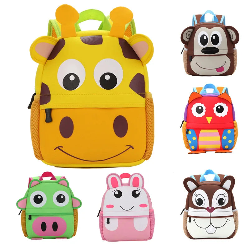 3D Children School Bags Kids Backpacks Kindergarten Cartoon Animal