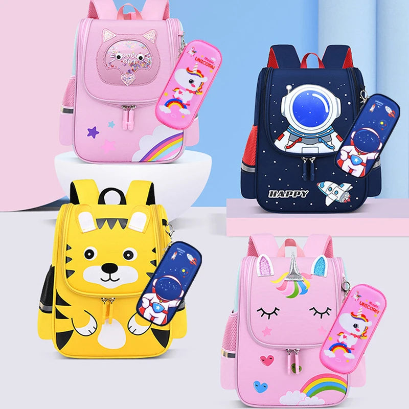 3D Kids School Bags Cartoon Aerospace Book Bag Waterprof Backpack