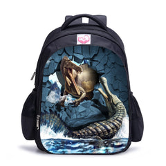 3D Printed Dinosaur School Bag for Boys 13/16 inch