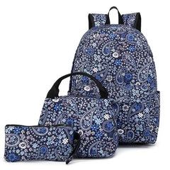 Waterproof Oxford Cloth Student Backpack Set