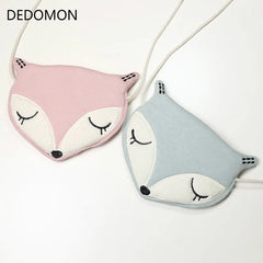 Cute Fox Messenger Bag Coin Purse for Kids