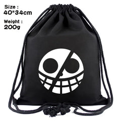 One Piece Luffy Skull Pirate Women Men Backpacks Canvas Book Bags