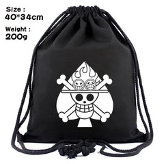 One Piece Luffy Skull Pirate Women Men Backpacks Canvas Book Bags