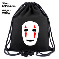 Anime Totoro Backpack Schoolbags Canvas Drawstring Bagpack