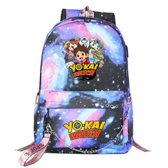Anime Youkai Watch USB Boys Girls Kids School Book Bags Women Backpack Canvas Me