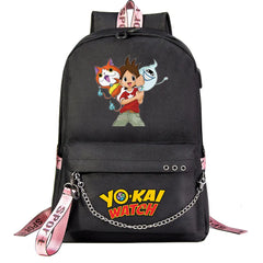 Anime Youkai Watch USB Boys Girls Kids School Book Bags Women Backpack