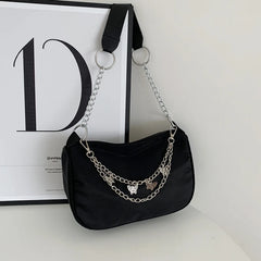 Armpit Bag Butterfly Chain Shoulder Bags Small Square Handbag