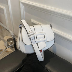 Shoulder Bag Women Leather Underarm Adjustable Strap Solid L