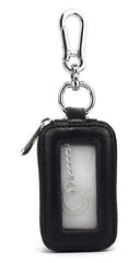 Leather Woman Car Key Holders Housekeeper Double Zipper Square Key Case