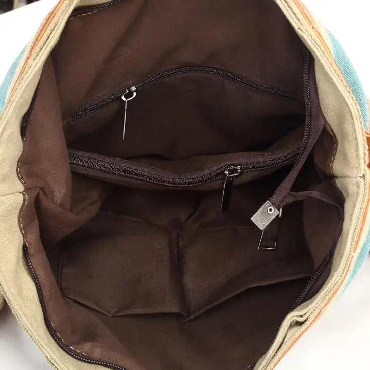 Arrival Large Locket Patchwork Women Handbags Canvas Bag Shoulder Messenger Bag